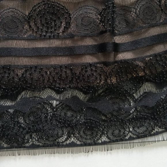 BCBG MaxAzria | Lace and Beaded Babydoll Dress - Picture 8 of 13